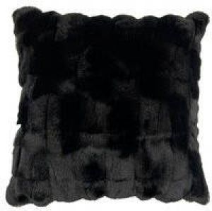 Heckett & Lane Fake Fur Sierkussen Delphi black is black 48x48cm