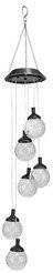 HI Decoratielamp solar LED 6 peertjes craquelé glas