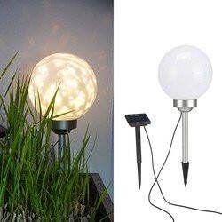 HI Tuinlicht LED bal roterend 20 cm