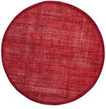 HOME DELIGHT Placemat Linnen rond donker rood set 6 Default Title