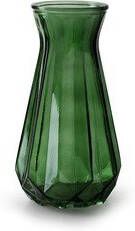 Jodeco Bloemenvaas Stijlvol model groen transparant glas H15 x D10 cm Vazen