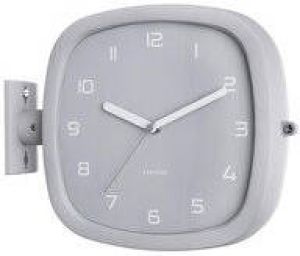 Karlsson Wandklok Doubler Rubberized Muisgrijs 29x24 5x9 5cm