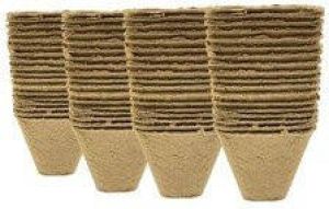 Kinzo Garden Kinzo Afbreekbare Fibre Bloempotten 36 stuks buiten milieuvriendelijk Bloempot Afbreekbaar Handig in gebrui