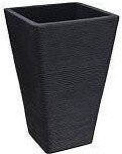Koopman Bloempot geribbeld 35x56x35cm Donkergrijs