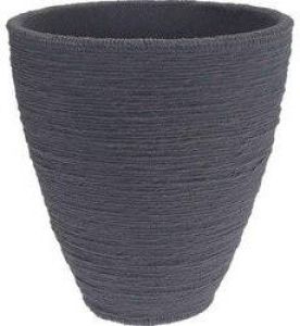 Koopman Bloempot geribbeld 39x39x42cm Lichtgrijs