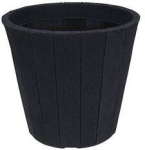 Koopman Bloempot rondhout decor rond 37cm Grijs