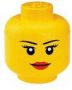 LEGO opbergbox hoofd Girl klein 16 x 18 5 cm polypropeen geel - Thumbnail 2