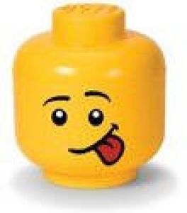 Lego Opbergbox Iconic Hoofd Silly 24 cm Geel