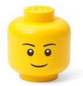 Lego Opbergdoos -hoofd Boy Geel Polypropyleen