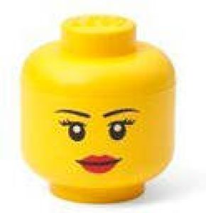 Lego Opbergdoos -hoofd Girl Geel Polypropyleen