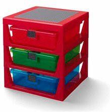 Lego Opbergrek met 3 lades Rood
