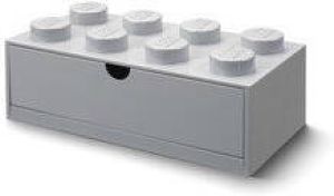 Lego Set van 2 Bureaulade Brick 8 Grijs