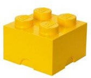 Lego Set van 2 Opbergbox Brick 4 Geel
