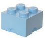 LEGO Set van 2 Opbergbox Brick 4 Lichtblauw - Thumbnail 2