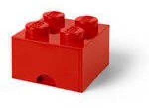 Lego Set van 2 Opberglade Brick 4 Rood