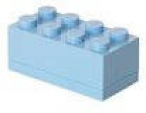Lego Set van 6 Opbergbox Mini 8 Lichtblauw