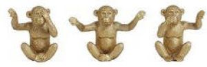 Light & Living Ornament Monkey Goud Set