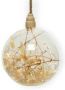 Lumineo 1x stuks verlichte glazen kerstballen met 40 lampjes koper warm wit 20 cm Decoratie kerstballen met licht kerstverlichting figuur - Thumbnail 3