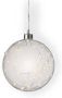 Lumineo 1x stuks verlichte glazen kerstballen met 40 lampjes zilver warm wit 20 cm Decoratie kerstballen met licht kerstverlichting figuur - Thumbnail 2