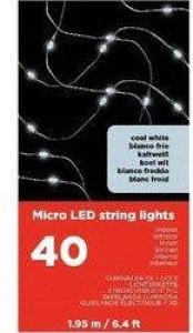 Lumineo Draadverlichting zilverdraad 40 witte lampjes 195 cm Lichtsnoeren