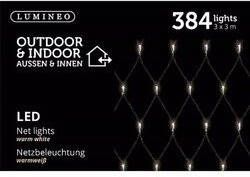 Lumineo Kerstlampjes warm wit 384 lampjes 300x300 cm kerstverlichting lichtnet