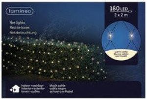 Lumineo Kerstverlichting net netverlichting 200 x 200 cm Verlichting netten voor over een boompje Lichtnetten Kerstverlichting kerstboom