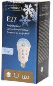 Lumineo Led Lamp Met Roterende Sneeuwvlok Projector 7 5 X 14 5 Cm Kerstverlichting Figuur