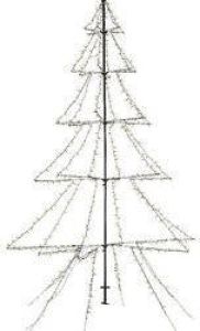 Lumineo Verlichte figuren zwarte lichtboom metalen boom kerstboom met 600 led lichtjes 300 cm Kerstversiering kerstdecoratie kerstverlichting figuur