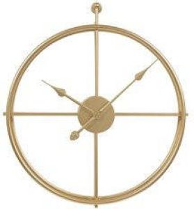 LW Collection Wandklok Alberto goud 42cm Wandklok modern Stil uurwerk Industriële wandklok