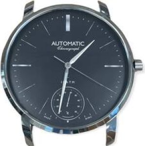 LW Collection Wandklok Anthony zilver 50cm Wandklok modern Stil uurwerk