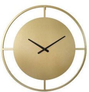 LW Collection Wandklok Danial goud 60cm Wandklok modern Stil uurwerk Industriële wandklok