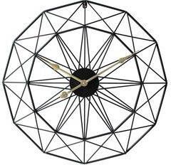 LW Collection Wandklok Megan zwart 60cm Wandklok modern Industriële wandklok stil uurwerk