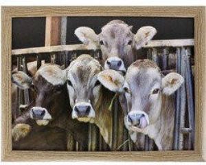 Mars & More Schootkussen laptray kalfjes koeien print 33 x 43 cm Kalveren koe dieren artikelen Schoottafel Dienblad voor op schoot Dienbladen