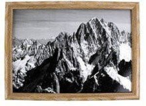 Mars & More Schootkussen laptray Mont Blanc gebergte print 43 x 33 cm Schoottafel Dienblad voor op schoot Dienbladen