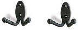 Merkloos 1x Luxe kapstokhaken jashaken mat zwart metaal verzinkt 6.1 x 7 cm metalen kapstokhaakjes garderobe haakjes Kapstokhaken