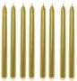 Merkloos 8x Gouden dinerkaarsen lange kaarsen 25 cm Gouden tafelkaarsen Dinerkaarsen - Thumbnail 2