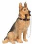 Merkloos Honden beeldje Duitse Herdershond met riem 19 cm Beeldjes - Thumbnail 2
