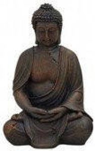 Merkloos Boeddha beeld bruin 30 cm van polystone Beeldjes