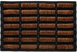 Merkloos Droogloopmat deurmat binnen buiten zwart rubber kokos 40 x 60 cm Deurmatten