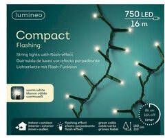 Merkloos Kerstverlichting Compact Flash warm wit buiten 750 lampjes knipper verlichting Kerstverlichting kerstboom