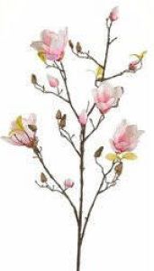 Merkloos Kunstbloem Magnolia tak 105 cm roze Kunstbloemen