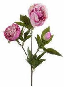 Merkloos Kunstbloem pioenrozen tak 70 cm roze Kunstbloemen