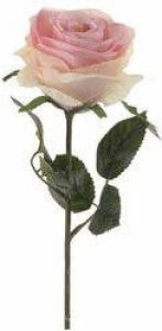 Merkloos Kunstbloem roos Simone licht roze 45 cm Kunstbloemen
