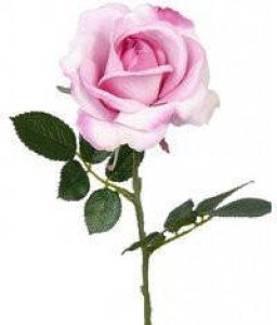 Merkloos Kunstbloemen boeketten maken Kunstbloem roos Carol roze 37 cm Kunstbloemen