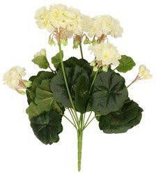 Merkloos Kunstplant geranium wit 30 cm Kunstplanten