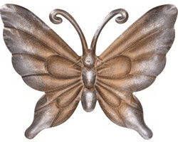 Merkloos Metalen vlinder donkerbruin brons 29 x 24 cm tuin decoratie Tuindecoratie vlinders Dierenbeelden hangdecoraties Tuinbeelden