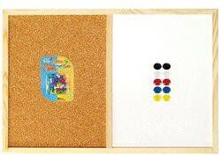 Merkloos Prikbord memobord met 10x magneten en 25x punaises Afmeting: 39 x 59 cm Prikborden