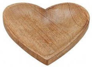 Merkloos Serveerplank dienblad hart hout 20 cm Hart dienbladen van mangohout Plankjes voor hapjes en kaarsen Dienbladen