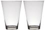 Merkloos Set van 2x stuks transparante home-basics Conische vaas vazen van glas 30 x 19 cm Bloemen takken vaas voor binnen gebruik Vazen - Thumbnail 2