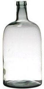Merkloos Transparante luxe stijlvolle flessen vaas vazen van glas 40 x 19 cm Bloemen takken vaas voor binnen gebruik Vazen